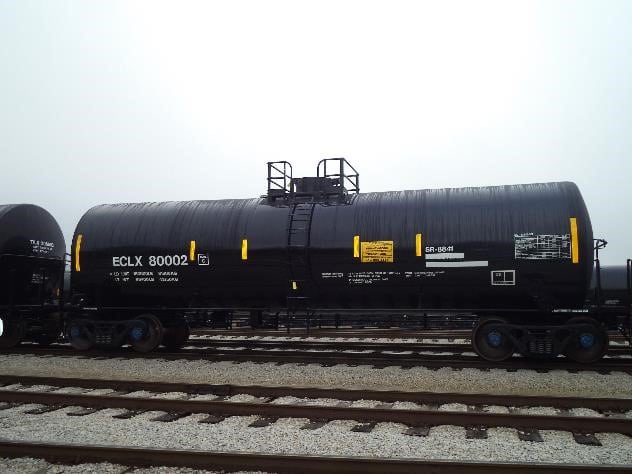 normalized-chlorine pressure tank railcar